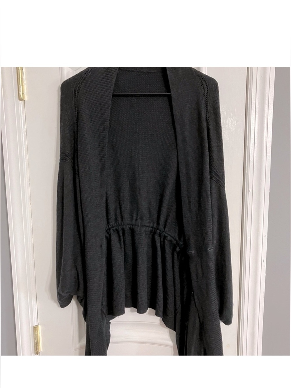 Lululemon Black Open-Front Women’s Short Sleeve Sweater Cardigan